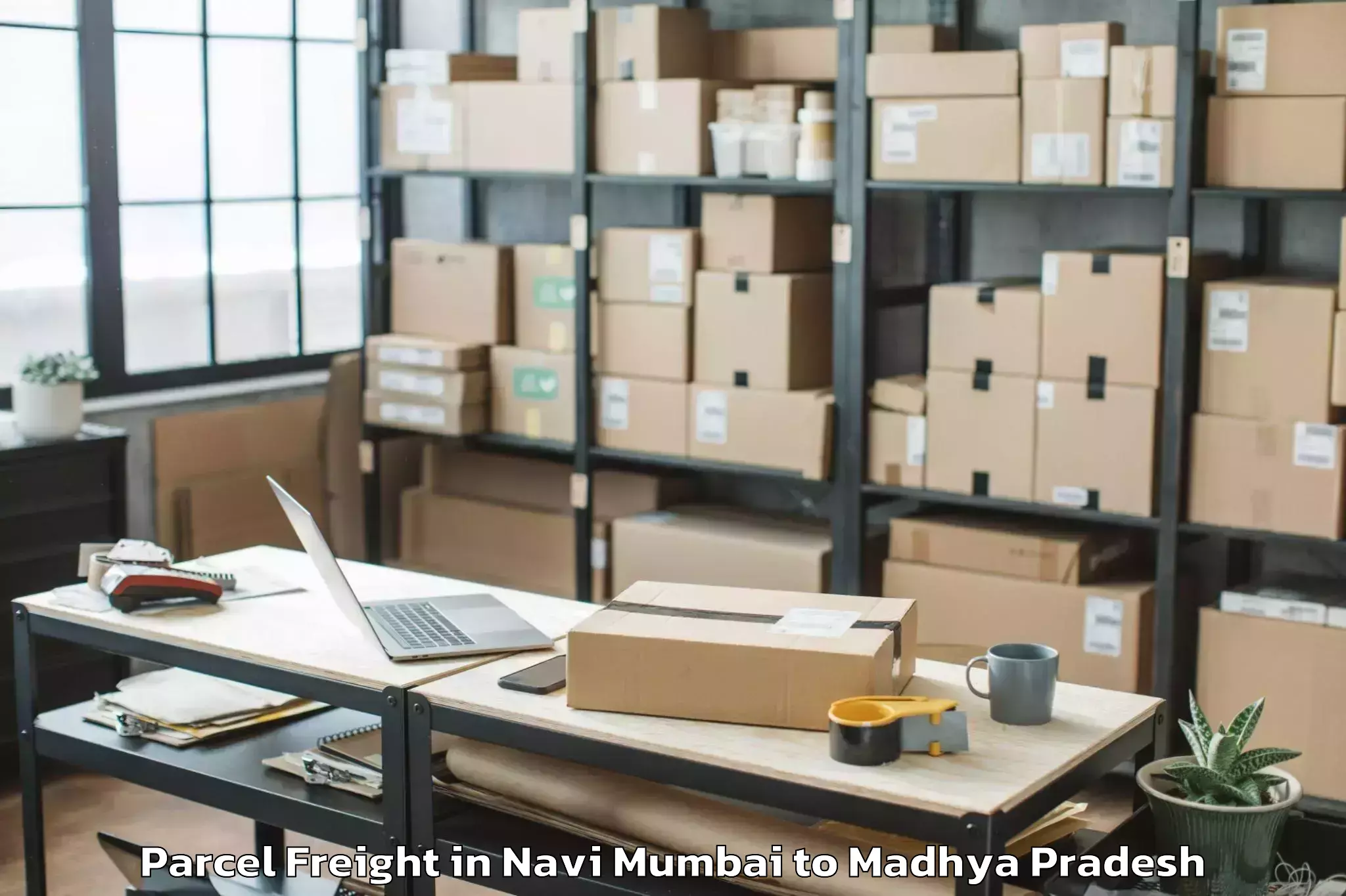 Top Navi Mumbai to Hatod Parcel Freight Available